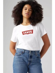 levi`s® γυναικείο t-shirt με logo print standard fit `graphic iconic` - a88020000 λευκό