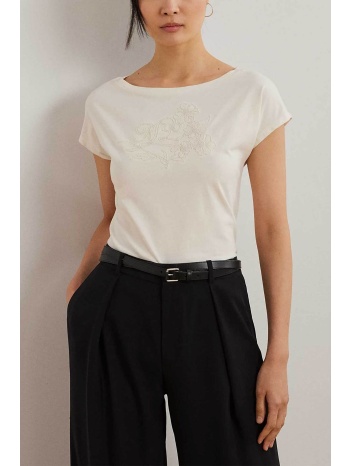 lauren ralph lauren γυναικείο t-shirt με ανάγλυφο σχέδιο 