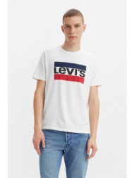 levi`s® ανδρικό t-shirt μονόχρωμο με graphic print standard fit - 396360000 λευκό