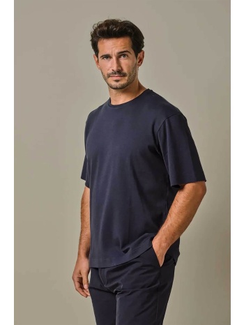 profuomo ανδρικό t-shirt μονόχρωμο loose fit - ppwt10003a