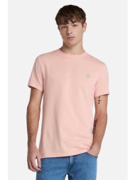 timberland ανδρικό t-shirt με κεντημένο tree logo slim fit `dunstan river` - tb0a2bprerv1 ροζ ανοιχτ