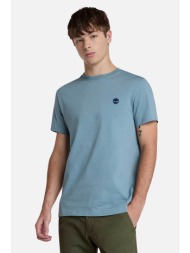 timberland ανδρικό t-shirt με κεντημένο tree logo slim fit `dunstan river` - tb0a2bpr7581 μπλε ανοιχ