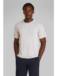 calvin klein ανδρικό t-shirt πικέ μονόχωμο regular fit - k10k114173 εκρού