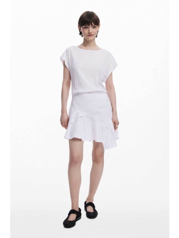 desigual γυναικείο φόρεμα mini με δαντέλα κιπούρ `vilna` 