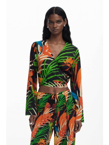 desigual γυναικείο τοπ wrap `bahamas blus` - 25swmw04 μαύρο σε προσφορά