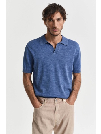 gant ανδρικό πουλόβερ με γιακά και κεντημένο λογότυπο