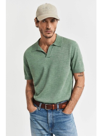 gant ανδρικό πουλόβερ με γιακά και κεντημένο λογότυπο