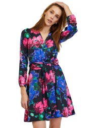 orsay γυναικείο mini φόρεμα με floral print a-line - 471703 -fl00-2321 μπλε