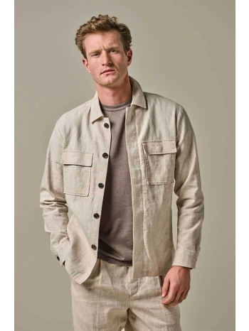 profuomo ανδρικό overshirt μονόχρωμο με τσέπες normal fit 