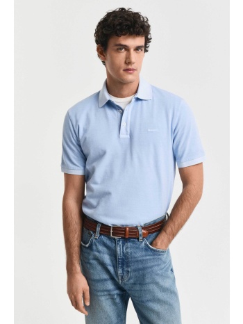 gant ανδρική μπλούζα πόλο πικέ κοντομάνικη με κεντημένο