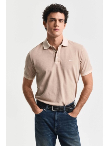 gant ανδρική μπλούζα πόλο πικέ κοντομάνικη με κεντημένο