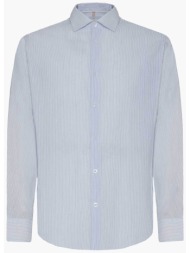 seinse ανδρικό πουκάμισο με ριγέ σχέδιο slim fit - ce996ss 125 μπλε ανοιχτό