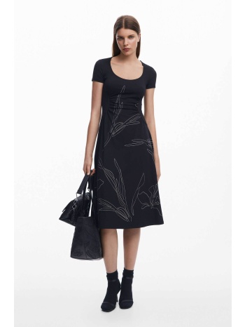 desigual γυναικείο φόρεμα midi με print `bucarest` 