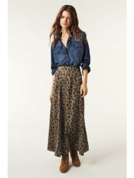 ba&sh γυναικεία maxi φούστα με all-over animal print `blaire` - 1e25blai χακί