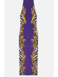 versace jeans couture γυναικείο φόρεμα maxi `outline barocco` - 78hao9p5js465 μοβ