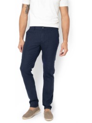 the bostonians ανδρικό λινό παντελόνι chino regular fit - cn3010424 μπλε σκούρο