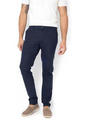 the bostonians ανδρικό λινό παντελόνι chino regular fit 