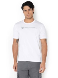 the bostonians ανδρικό t-shirt πικέ με two-tone logo print regular fit `tech` - ts1287n λευκό
