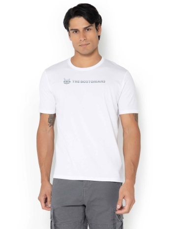 the bostonians ανδρικό t-shirt πικέ με two-tone logo print