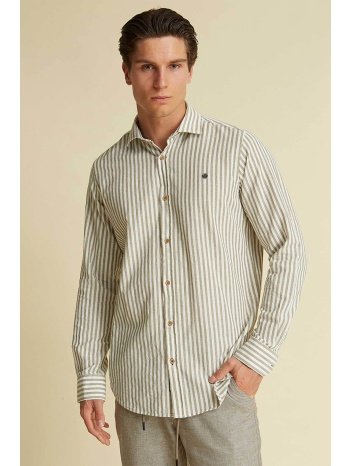 dors ανδρικό πουκάμισο με ριγέ σχέδιο και κεντημένο