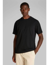 calvin klein ανδρικό t-shirt πικέ μονόχωμο regular fit - k10k114173 μαύρο