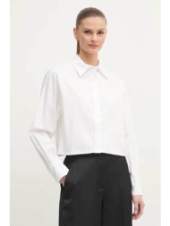 calvin klein γυναικείο πουκάμισο μονόχρωμο - k20k208068 λευκό