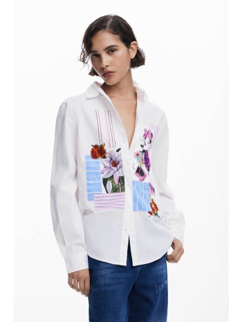 desigual γυναικείo πουκάμισο με print `flowers minnie`  σε προσφορά