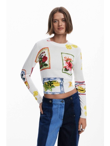 desigual γυναικεία πλεκτή μπλούζα με print `tampere`  σε προσφορά