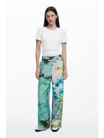desigual γυναικείο παντελόνι με floral σχέδιο `silka` 