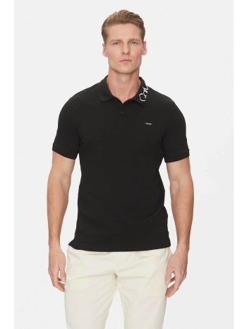 calvin klein ανδρική μπλούζα πόλο πικέ κοντομάνικη με logo