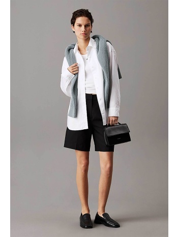 calvin klein γυναικείο σορτς με λινάρι - k20k208380 μαύρο