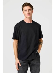 wrangler® ανδρικό t-shirt μονόχρωμο `solid` - 112365120 μαύρο