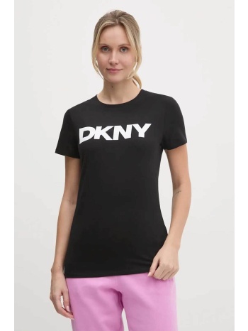 dkny γυναικείο τ-shirt με σταμπωτό λογότυπο - dp5t9923 μαύρο