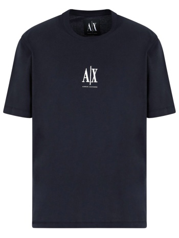 armani exchange ανδρικό t-shirt μονόχρωμο με λογότυπο