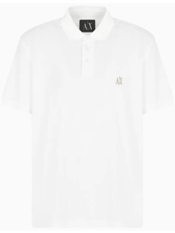armani exchange ανδρική μπλούζα πόλο μονόχρωμη regular fit
