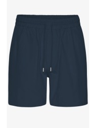 colorful standard ανδρική βερμούδα μονόχρωμη με ελαστική μέση tailored fit - cs4001 μπλε σκούρο