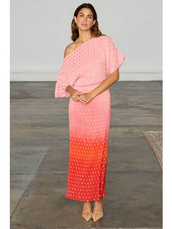 never fully dressed γυναικείο maxi φόρεμα ombre με χρυσό