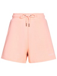 guess γυναικείο σορτς με ελαστική μέση και κεντημένο λογότυπο regular fit - w5gd0ok68i4 ροζ