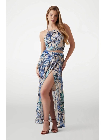 guess γυναικεία maxi φούστα κρουαζέ με floral print 