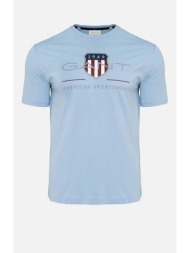 gant ανδρικό t-shirt με graphic logo print regular fit - 2003199 μπλε ανοιχτό