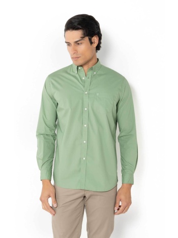 the bostonians ανδρικό πουκάμισο button down μονόχρωμο με