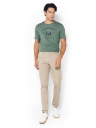 the bostonians ανδρικό παντελόνι chino satin gabardine μονόχρωμο regular fit - cn1452t863 μπεζ