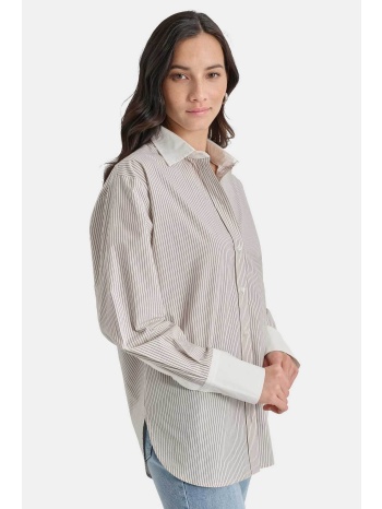 dkny γυναικείο πουκάμισο με ριγέ σχέδιο - dj4w2086 μπεζ σε προσφορά