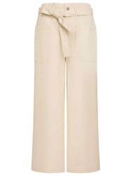 dkny γυναικείο παντελόνι μονόχρωμο - dj5p3032 εκρού