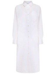dkny γυναικείo midi φόρεμα σεμιζιέ μονόχρωμο - p5ab0ala λευκό
