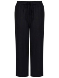 dkny γυναικείo παντελόνι με κορδόνια στο πλάι μονόχρωμο - p5acweua μαύρο