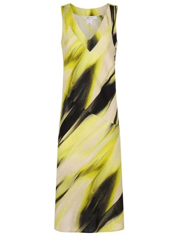 dkny γυναικείο maxi φόρεμα αμάνικο με all-over print 