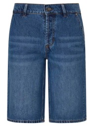 dkny γυναικείο denim σορτς - p5bwzagi denim blue