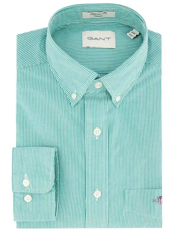 gant ανδρικό πουκάμισο button down poplin με ψιλό ριγέ