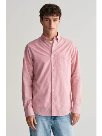 gant ανδρικό πουκάμισο button down poplin με ψιλό ριγέ